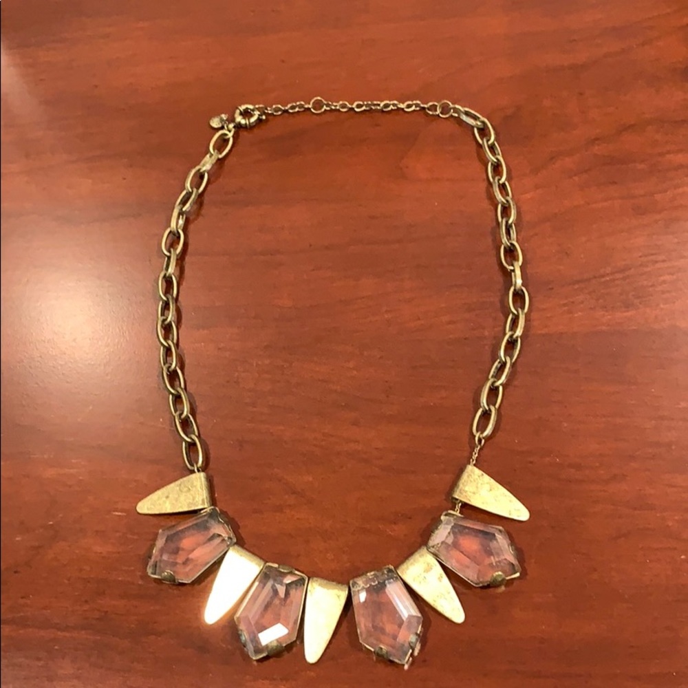 Gold and lucite statement necklace from J. Crew